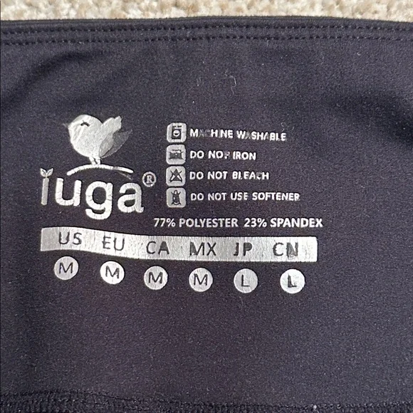 IUGA Womens Black Workout/Yoga Shorts with Side Pockets Size M - Picture 4 of 5